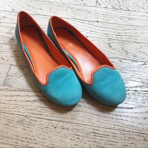 Cole haan air blue suede slip-on ballet loafer